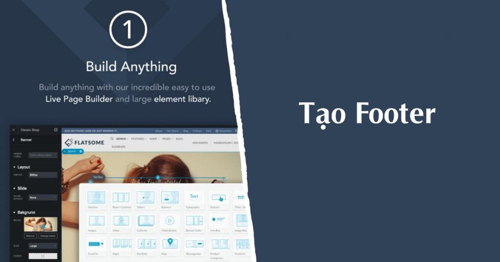 Làm web bán hàng với Flatsome – Tạo footer