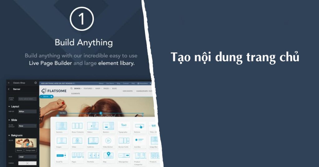 Làm web bán hàng với Flatsome – Tạo nội dung trang chủ