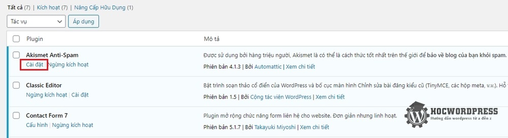 Akismet plugin