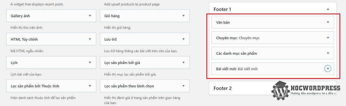 Footer Widget Creation