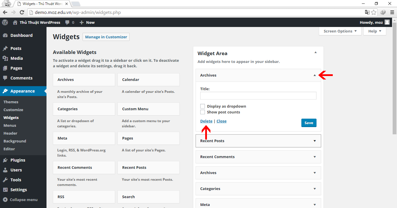 How to Use Widgets in WordPress