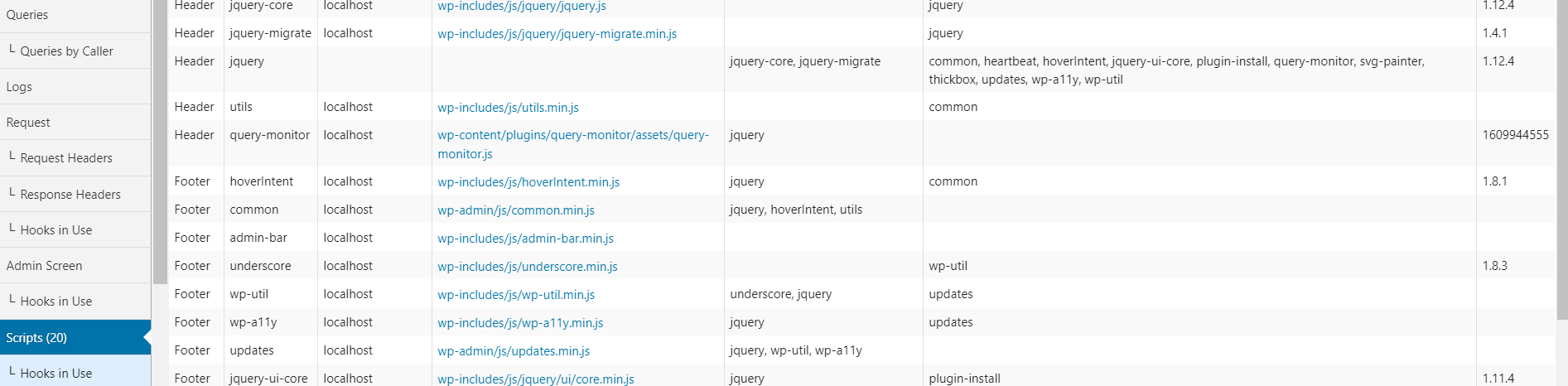 Query Monitor Scripts