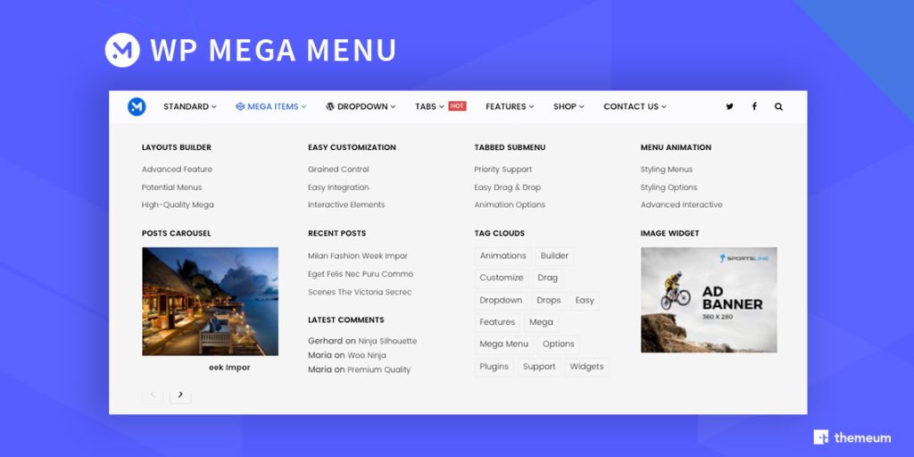 Tạo mega menu trong wordpress