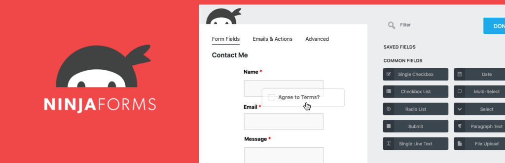 Sử dụng Contact Form với Ninja Forms