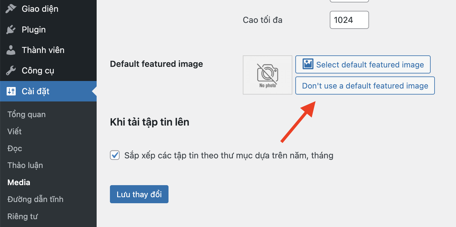 disable default featured image