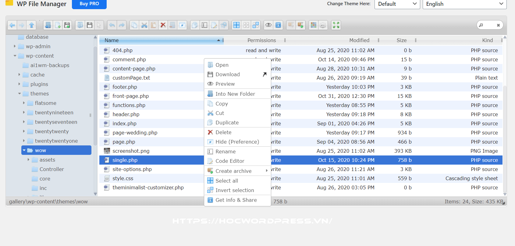 Edit File in File Manager