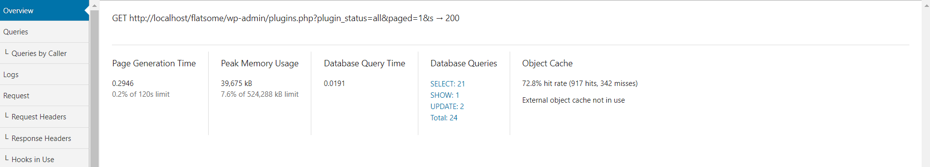 Query Monitor Overview